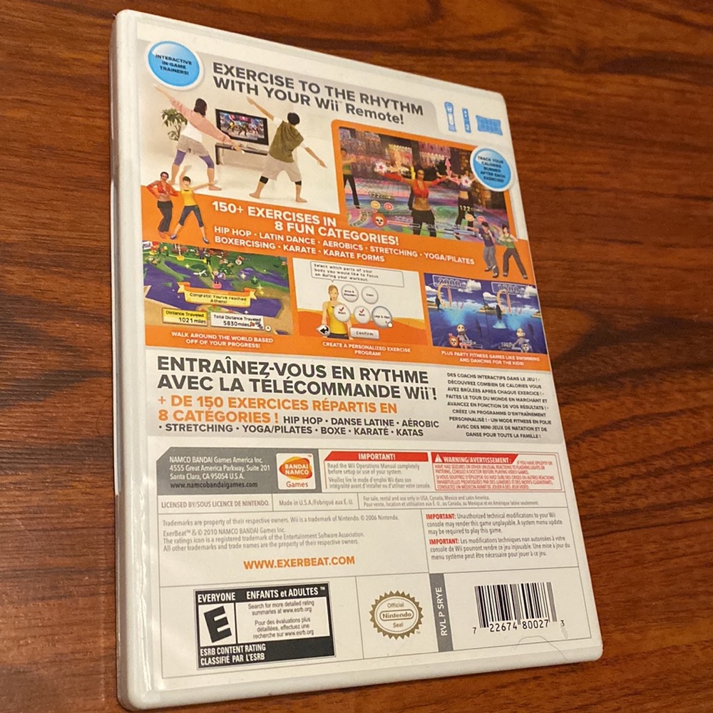 Retro EXERBEAT- Nintendo Wii Video Game w/ Case & Manual GUC - Picture 2 of 8